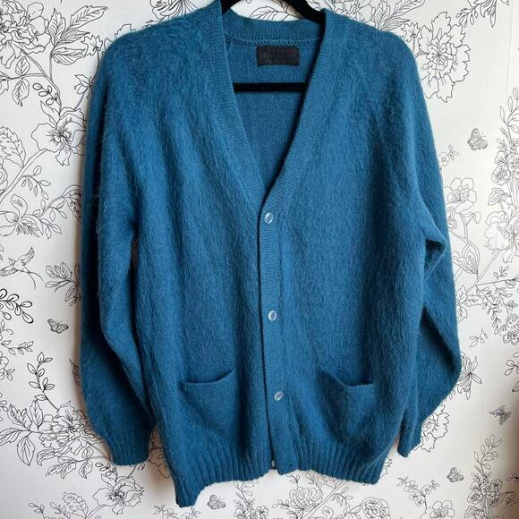 100% alpaca vintage grandpa cardigan - Picture 1 of 8